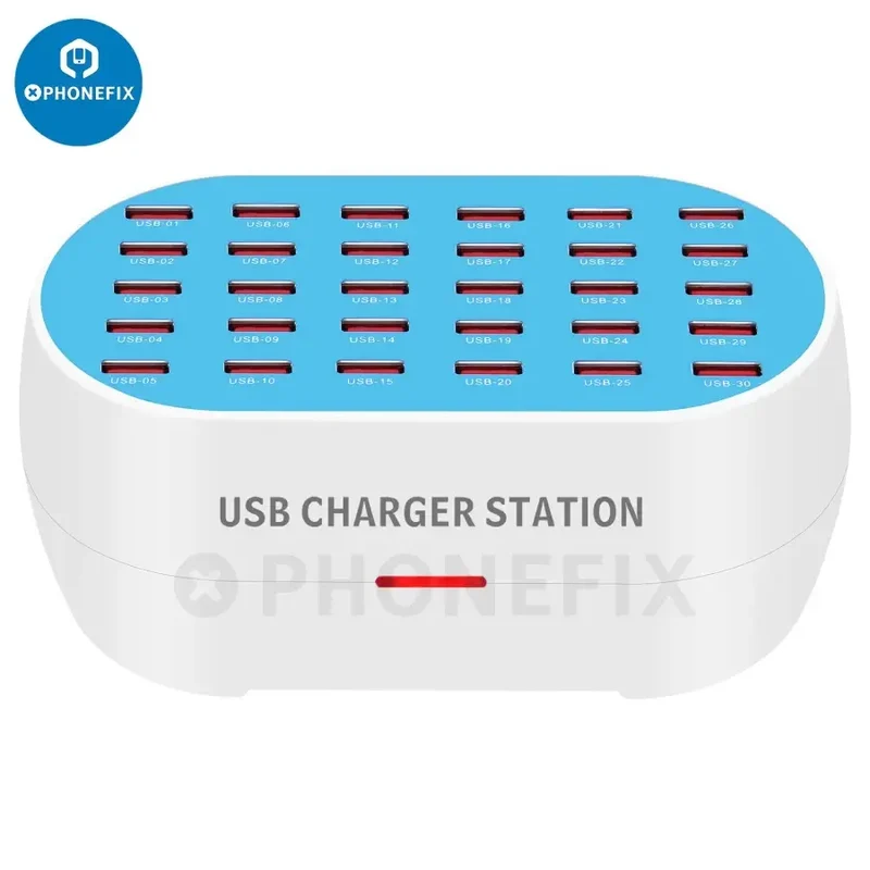 Chargeur 30 ports USB Hub de données Station de charge multiport 160 W