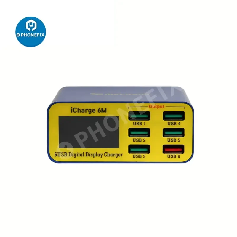Chargeur intelligent 6 ports à affichage numérique MECHANIC iCharge 3.0M QC 6