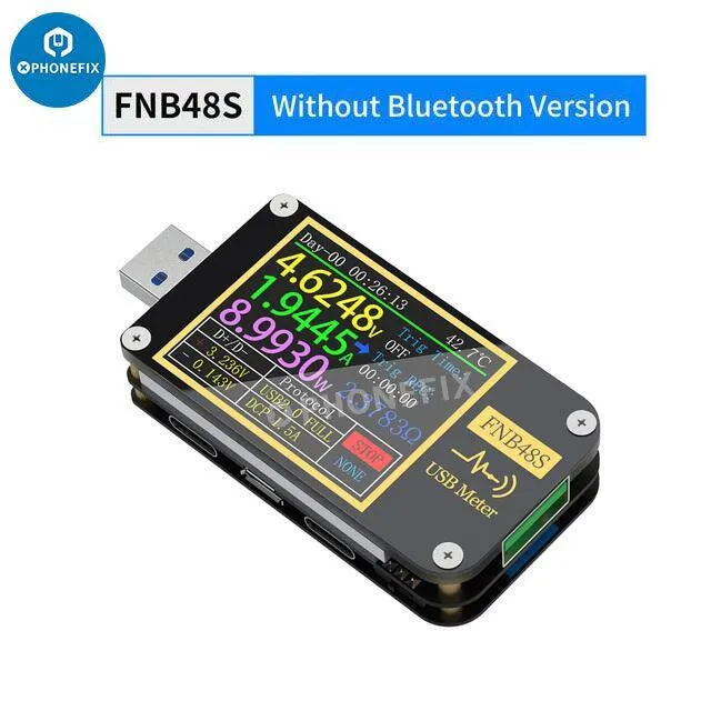 Voltmètre ampèremètre USB FNB48S FNB58, testeur de charge rapide de type C
