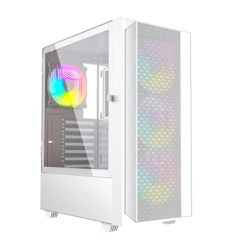 ATX Semi-tower Box GEMBIRD Fornax 4000W ARGB White Multicolour